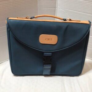 Jon Hart 15” padded coated canvas computer case with handle and leather trim